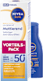 Sonnenschutz-Set Geichtssonnnencreme mattierend LSF 50+ und Protect & Moisture Sonnenmilch LSF 30 NIVEA SUN