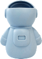 Stiftehalter aus Silikon Astronaut, hellblau (9x7x15 cm) Cleoleo