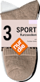 Socken Sport kurz Leopardenmuster, Gr. 35-38 (3 Paar) nur die