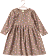 Kleid mit Blumen-Muster & Ripp-Struktur, braun, Gr. 92 ALANA