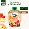 BIO příkrm v sáčku Banán, jablko, jahoda, malina Sunar