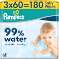 Vlhčené utierky 99% water 3 x 60 Pampers