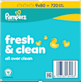 Vlhčené utierky Fresh Clean 9 x 80 Pampers