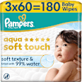Vlhčené utierky Aqua Soft Touch 3 x 60 Pampers