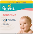 Vlhčené utierky Sensitive 9 x 80 Pampers