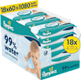 Vlhčené utierky 99 % water 18 x 60 Pampers baby-dry