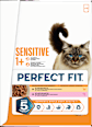 Nassfutter Katze mit Huhn & Lachs, sensitiv Multipack (12x85 g) PERFECT FIT