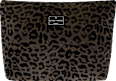 Kulturtasche Leoprint groß braun manòu