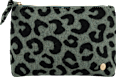 Kosmetiktasche Leoprint grün/schwarz manòu
