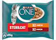 Sterilised kapsičky pro kočky kuře, hovězí ve šťávě 4x85g PURINA GOURMET