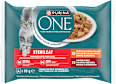 Sterilised kapsičky pro kočky kuře, hovězí ve šťávě 4x85g PURINA GOURMET