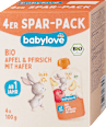 Quetschie Apfel & Pfirsich mit Hafer ab 1 Jahr babylove