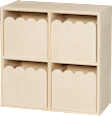 Regal aus Holz, natur (18x18x9 cm)  dm home