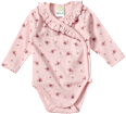 Wickelbody mit Ripp-Struktur & Blumen-Muster, rosa, Gr. 62/68 ALANA