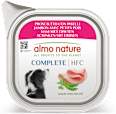 Cibo umido per cani HFC COMPLETE vaschetta con prosciutto e piselli almo nature