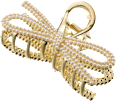Haarklammer Schleife mit Perlen Gold-Optik ebelin