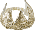 Krone mit Pailletten Gold-/Silber-Optik ebelin