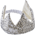 Krone mit Pailletten Gold-/Silber-Optik ebelin