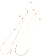 Halsketten mit Perlen, Gold-Optik ebelin