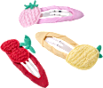 Haarclips Erdbeere, Zitrone, Kirsche ebelin