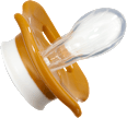Schnuller Silikon symmetrisch, ocker/mint, 5-18 Monate babylove
