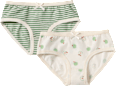 Slips mit Apfel-Muster & Streifen, weiß + grün, Gr. 110/116 ALANA