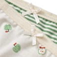 Slips mit Apfel-Muster & Streifen, weiß + grün, Gr. 110/116 ALANA