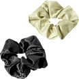 Scrunchies Satin-Optik schwarz, grün ebelin