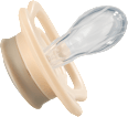 Schnuller Air Silikon symmetrisch, braun/grün, Gr.2, 5-18 Monate babylove