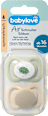 Schnuller Air Silikon symmetrisch, braun/grün, Gr.3, ab 16 Monate babylove