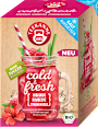 cold & fresh bio ledový čaj s příchutí ibišek, malina a citronová tráva 15x2,75 g Teekanne
