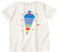 T-Shirt mit Schultüten-Rückenprint, weiß, Gr. 122 ALANA