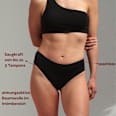 Periodenunterwäsche Slip Cheeky Schwarz Gr. XS dais