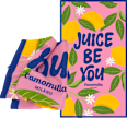 Brisača za na plažo z napisom Juice Be You Camomilla