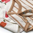 Bodys Langarm mit Obst-Muster, beige, Gr. 86/92 ALANA