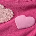Langarmshirt mit Herz-Applikation & Ripp-Struktur, rosa + beige, Gr. 74 ALANA