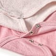 Bodys Langarm mit Ripp-Struktur, rosa + beige, Gr. 74/80 ALANA