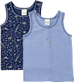Unterhemden mit Weltraum-Muster, blau, Gr. 110/116 ALANA
