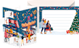 Grußkarte Weihnachten Adventskalender Weihnachtsmarkt CACTUS