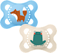 Schnuller Original Pure Fuchs und Frosch Motiv 0-6 Monate mam