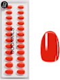 Künstliche Nägel, Soft Gel Press Ons Fire Short Round Doonails