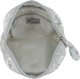 Kosmetiktasche mit Rautenmuster silber manòu