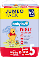Pannolini a mutandina premium, taglia 5 Junior, (13 - 18 kg), Jumbo Pack babylove