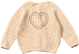 Strickjacke mit Herz-Stickerei, beige, Gr. 92 ALANA