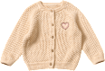 Strickjacke mit Herz-Stickerei, beige, Gr. 92 ALANA