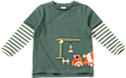 Langarmshirt mit Baustellen-Motiv, grün, Gr. 98 ALANA
