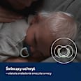 Smoczek silikonowy dynamiczny 18+ m Night & Day Boy LOVI