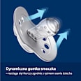 Smoczek silikonowy dynamiczny 18+ m Night & Day Boy LOVI