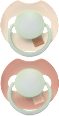 Smoczek silikonowy, dynamiczny Prime 6-18m Ivory Glow/Blush Glow LOVI