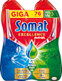 Detergent za strojno pomivanje posode Excellence Premium 5 v 1 Power & Pearls, 2 × 684 ml Somat